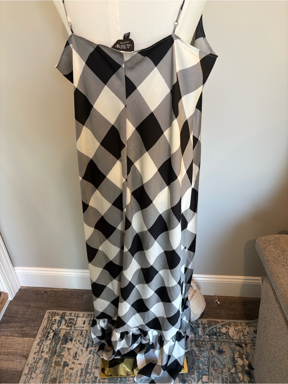 NWT J.Crew Collection Buffalo Check Maxi Dress Size 18 - Picture 3 of 6